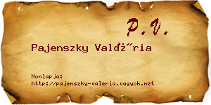 Pajenszky Valéria névjegykártya