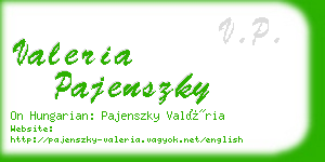 valeria pajenszky business card